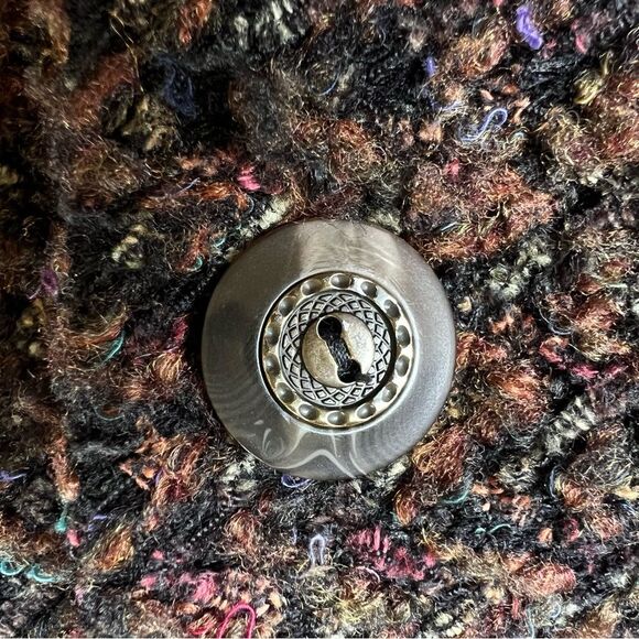 VTG Requirements Mocha Textured Multicolor Tweed Academia Blazer Jacket SZ 20W - Picture 10 of 15